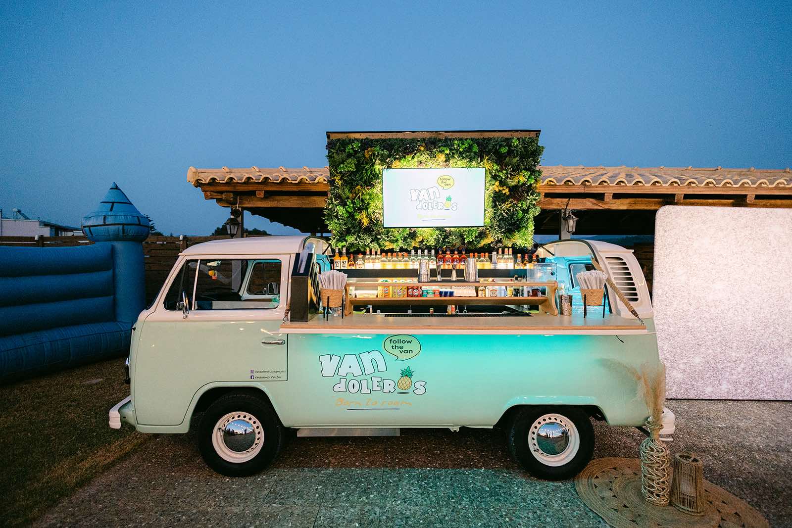 Vandoleros vintage mint cocktail van ready for a celebration